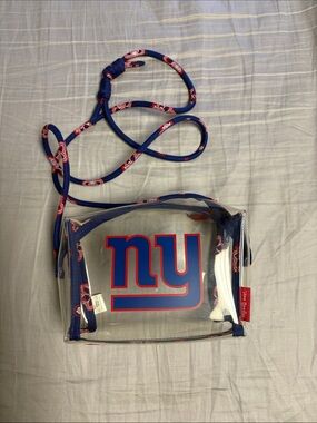 Vera Bradley Clear Crossbody Bag in Blue and Red with NY Logo